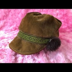 UNITED ARROWS Newsboy Cap - Olive Green